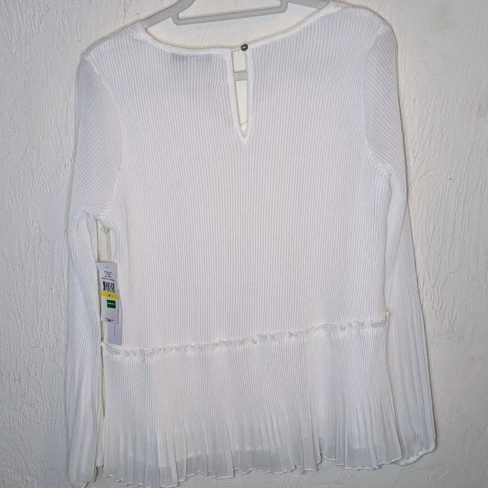 Fever Ribbed Long Sleeve Blouse Size Medium NWT - Picture 3 of 10
